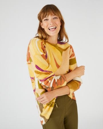 Pull imprimé fleurs