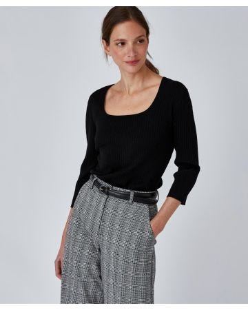 Pull côtes plates allongeantes