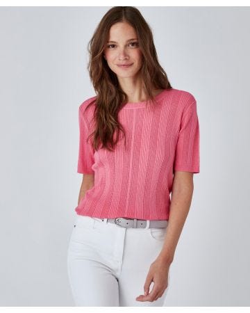 Pull maille fluide et jeu de côtes