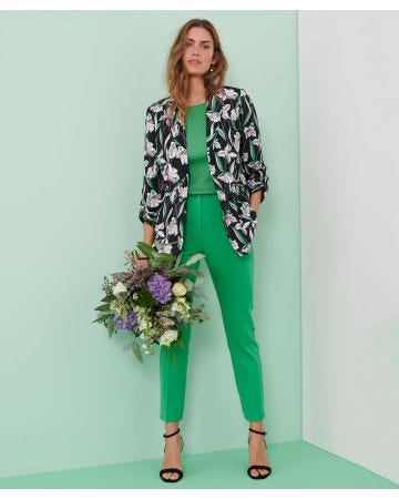 Veste imprimée en satin mat