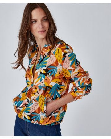 Blouson zippé imprimé