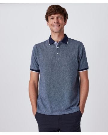 Polo maille jacquard