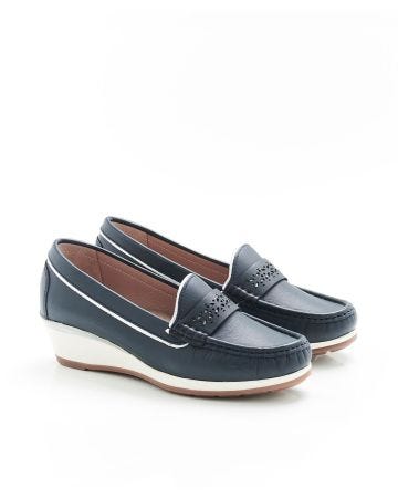 Mocassins compensés, détails irisés
