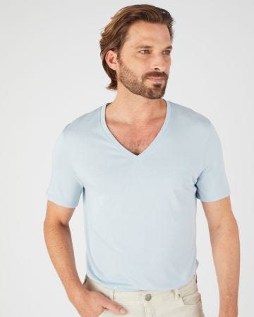 T-shirt col V Climatyl en maille jersey