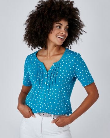 T-shirt fine côte pur coton