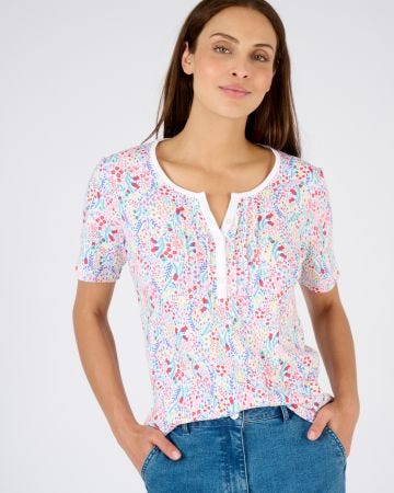T-shirt fine côte pur coton