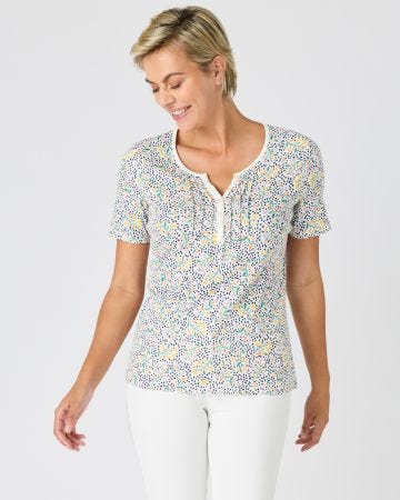 T-shirt fine côte pur coton