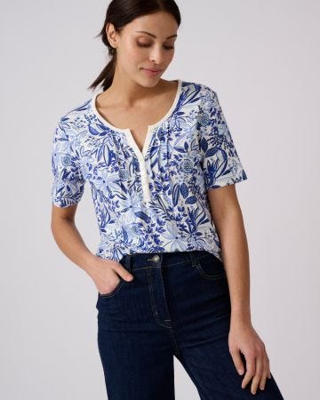 T-shirt fine côte pur coton