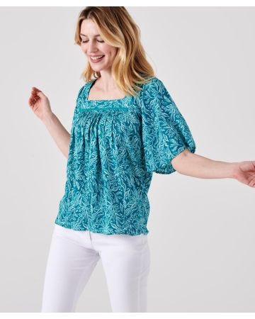 Blouse col carré