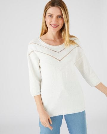 Pull motifs ajourés
