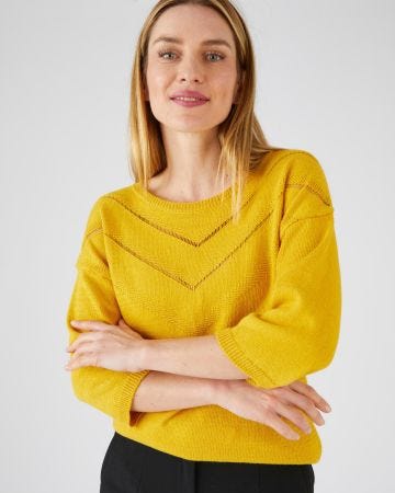 Pull motifs ajourés