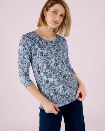 Pull maille fine manches 3/4