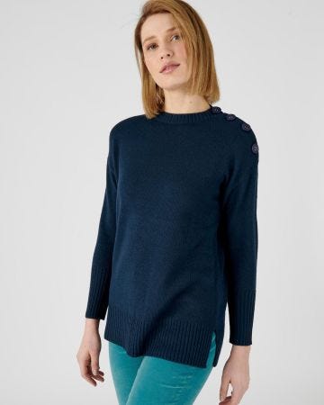 Pull tunique esprit marinière