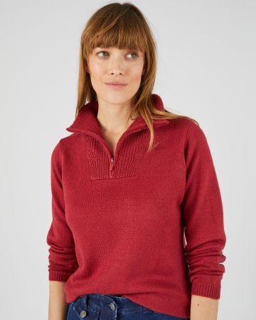 Pull col camionneur zippé