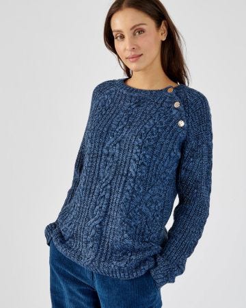 Pull en maille perlée et torsadée Thermolactyl