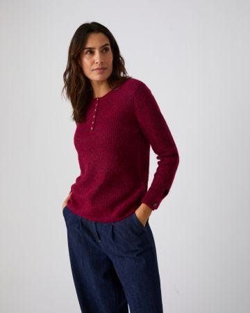 Pull maille perlée mélange alpaga
