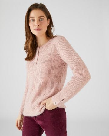Pull maille perlée mélange alpaga