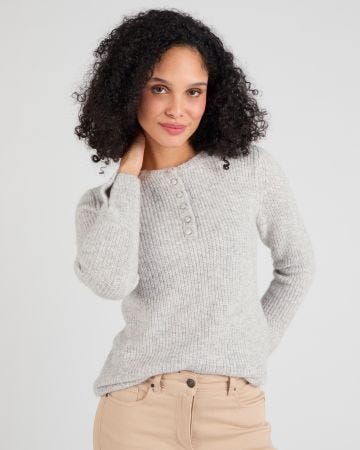 Pull maille perlée mélange alpaga