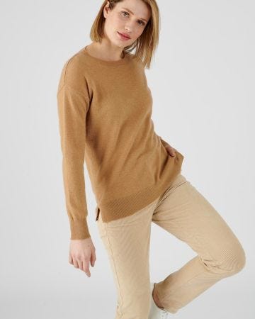 Pull col rond en pur cachemire