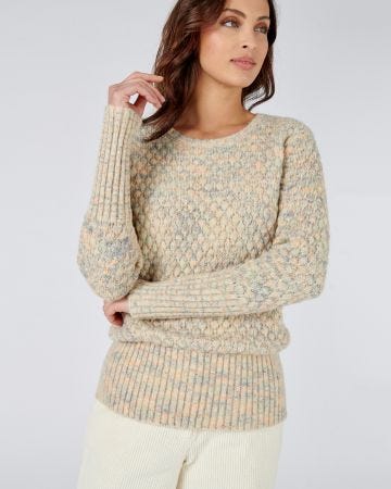 Pull maille multicolore