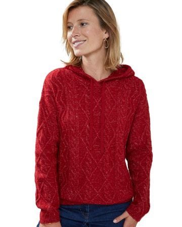Pull maille torsadée à capuche Thermolactyl