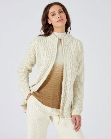 Cardigan maille perlée torsadé Thermolactyl