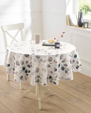 Nappe en toile cirée imprimé feuillages, 4 dimensions