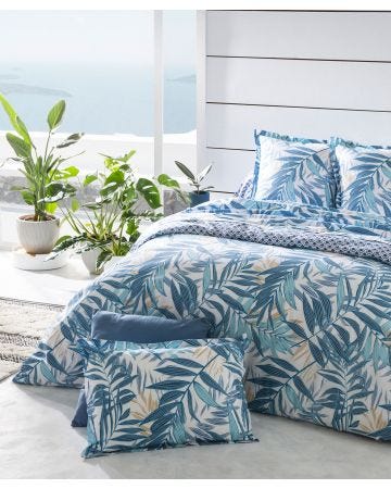 Housse de couette réversible imprimée Azul