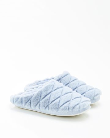 Mules à mémoire de forme, toucher peluche