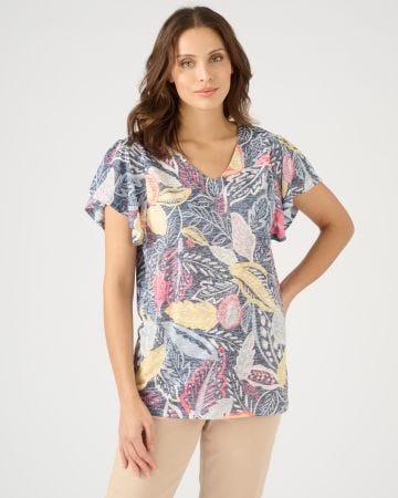 Tee-shirt manches papillon