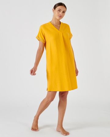 Chemise de nuit en gaze de pur coton
