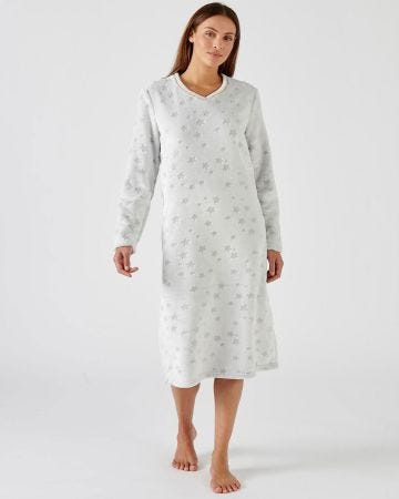 Chemise de nuit maille toucher peluche
