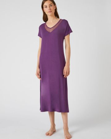 Chemise de nuit maille jersey modal souple
