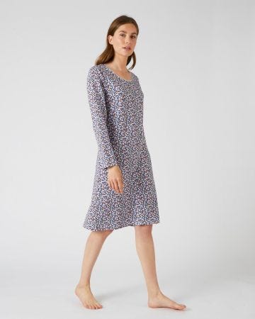 Chemise de nuit manches longues maille jersey modal souple