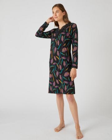 Chemise de nuit imprimé en maille jersey Thermolactyl