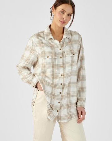 Chemise tunique à carreaux