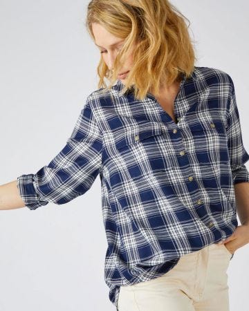 Chemise tunique à carreaux