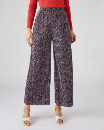 Pantalon 7/8ème maille plissée