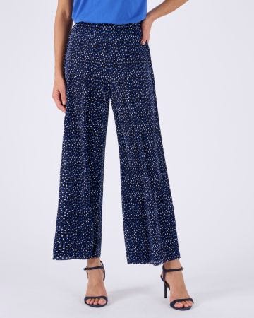 Pantalon 7/8ème maille plissée