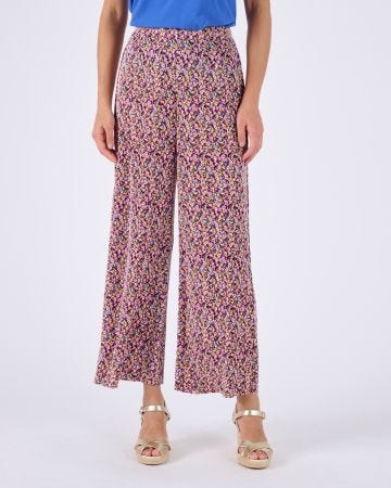 Pantalon 7/8ème maille plissée