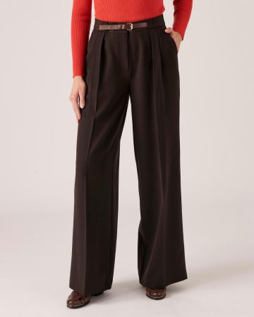 Pantalon large avec ceinture