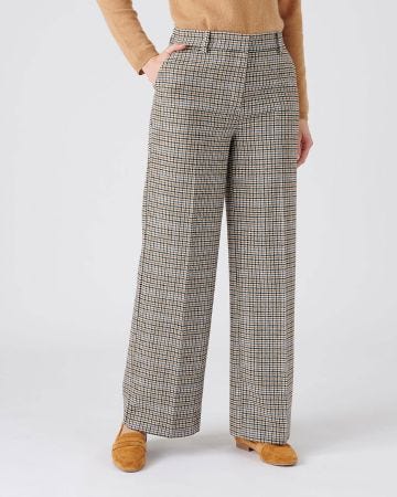Pantalon large à carreaux