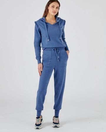 Sweat chaud à capuche et volants