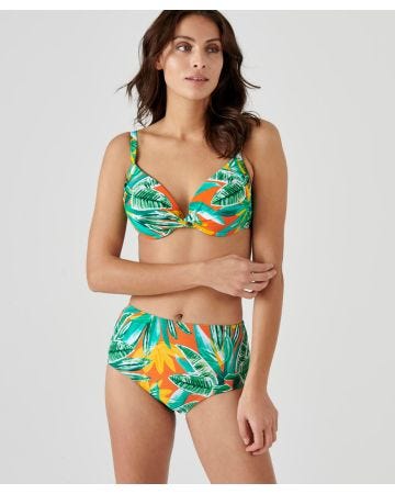 Soutien-gorge de bain à armatures imprimé tropical