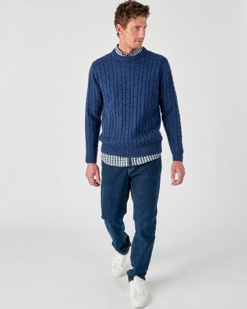 Pull maille torsades 