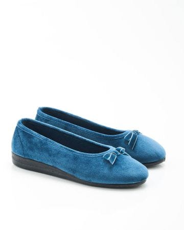 Chaussons aspect velours