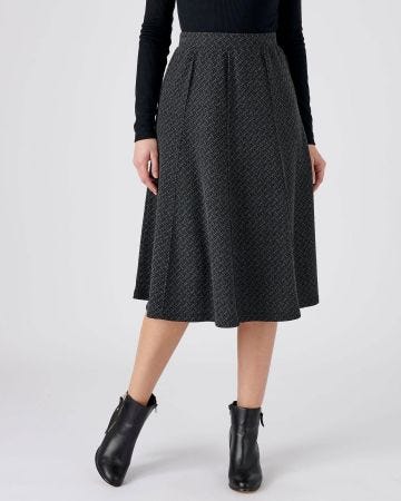 Jupe évasée maille jacquard