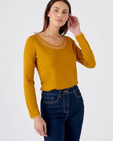 T-shirt manches longues Thermol'love tulle plumetis
