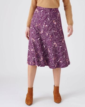 Jupe à godets en maille chaude