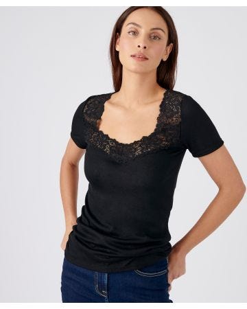 T-shirt manches courtes Douceur soyeuse Thermolactyl